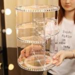 360 Degree Rotating Cosmetic Organizer – Acrylic Makeup Organizer for Effortless Access