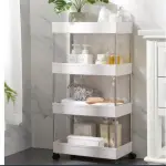 4 Layer Gap Storage Rack with Wheels – Multi-Purpose Durable Trolley for Kitchen, Bathroom, and Bedroom