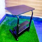 Double Layer Adjustable Bedside Table, Laptop Table, Study Table, Computer Table with wheel