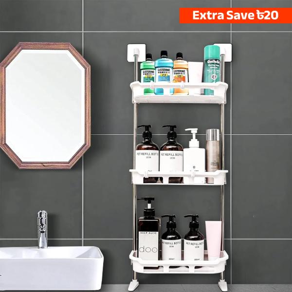 Multi-Layer Bathroom Shelf Modern & Space Saving Design!