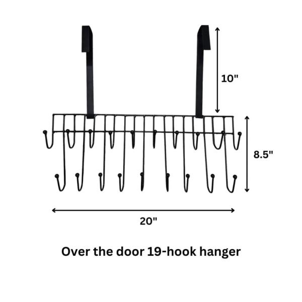 Over The Door 19-Hook Hanger – Smart Storage Solution!