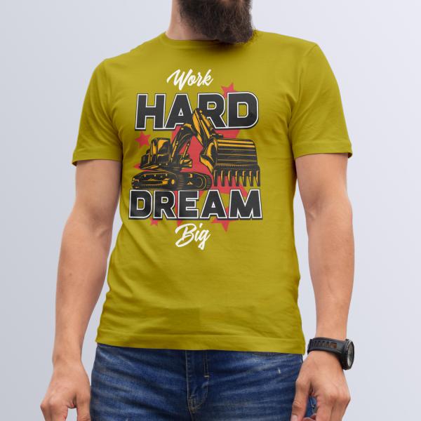 Work Hard Dream Big Basic T-Shirt Premium Quality