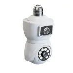 V380 E9 Dual Lens Bulb PTZ IP Camera – White Color