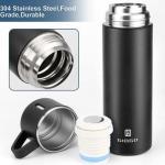 Vacuum Insulated Thermal Flask Set 3-in-1 with Stainless Steel Cups – Hot & Cold